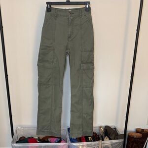 Abercrombie & Fitch Olive Green Straight Leg Cargo Pants